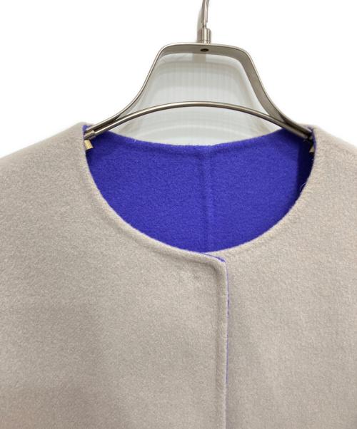 UNITED ARROWS TOKYO（ユナイテッドアローズトウキョウ）UNITED ARROWS TOKYO (ユナイテッドアローズトウキョウ) リバーシブルミドルコート パープル×ベージュ サイズ:36の古着・服飾アイテム