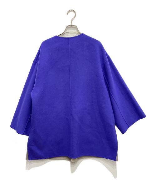 UNITED ARROWS TOKYO（ユナイテッドアローズトウキョウ）UNITED ARROWS TOKYO (ユナイテッドアローズトウキョウ) リバーシブルミドルコート パープル×ベージュ サイズ:36の古着・服飾アイテム