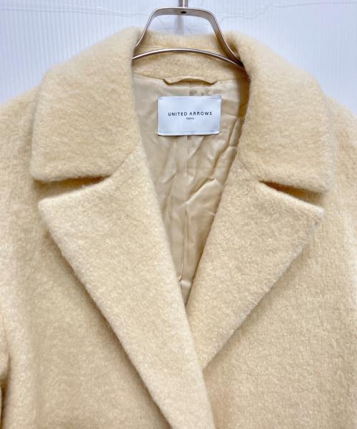 UNITED ARROWS TOKYO（ユナイテッドアローズトウキョウ）UNITED ARROWS TOKYO (ユナイテッドアローズトウキョウ) シャギー ビッグテーラード コート イエロー サイズ:38の古着・服飾アイテム
