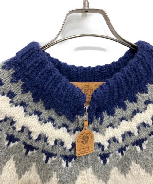 CANADIAN SWEATER（カナディアンセーター）CANADIAN SWEATER (カナディアンセーター) カウチンニットカーディガン ホワイト サイズ:不明の古着・服飾アイテム