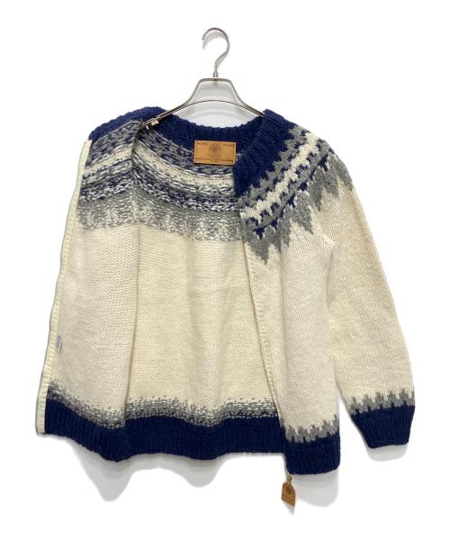 CANADIAN SWEATER（カナディアンセーター）CANADIAN SWEATER (カナディアンセーター) カウチンニットカーディガン ホワイト サイズ:不明の古着・服飾アイテム