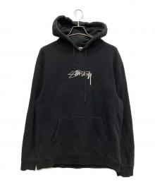 stussy（ステューシー）の古着「プルオーバーパーカー」｜ブラック