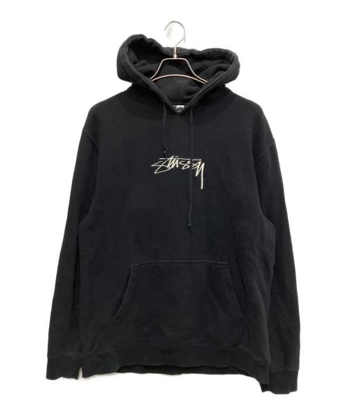 stussy（ステューシー）stussy (ステューシー) プルオーバーパーカー ブラック サイズ:Lの古着・服飾アイテム