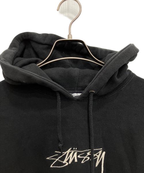 stussy（ステューシー）stussy (ステューシー) プルオーバーパーカー ブラック サイズ:Lの古着・服飾アイテム