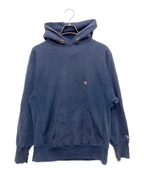 Champion REVERSE WEAVE（チャンピオン リバース ウィーブ）Champion REVERSE WEAVE (チャンピオン リバース ウィーブ) プルオーバーパーカー ネイビー サイズ:Lの古着・服飾アイテム