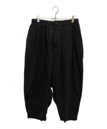 SASQUATCHfabrix.（サスクワッチファブリックス）の古着「BIG SILHOUETTE TAPERED PANTS」｜ブラック