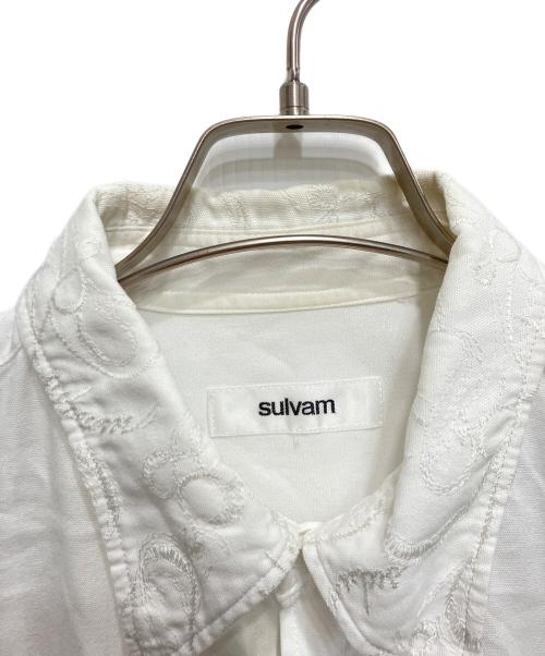 sulvam（サルバム）sulvam (サルバム) 刺繍シャツ ホワイト サイズ:Sの古着・服飾アイテム