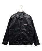 BlackEyePatchブラックアイパッチ）の古着「JEANS LOGO PYTHON COATED DENIM JACKET」｜ブラック