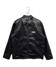 BlackEyePatch（ブラックアイパッチ）の古着「JEANS LOGO PYTHON COATED DENIM JACKET」｜ブラック