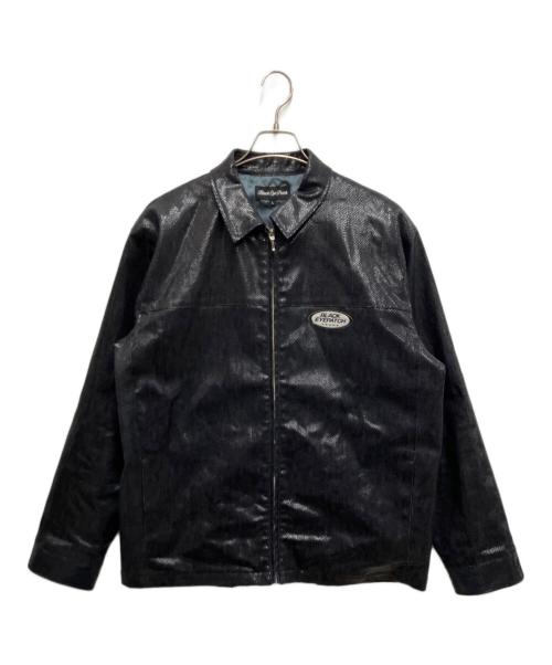 BlackEyePatch（ブラックアイパッチ）BlackEyePatch (ブラックアイパッチ) JEANS LOGO PYTHON COATED DENIM JACKET ブラック サイズ:Lの古着・服飾アイテム