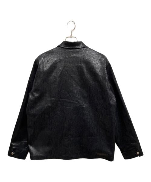 BlackEyePatch（ブラックアイパッチ）BlackEyePatch (ブラックアイパッチ) JEANS LOGO PYTHON COATED DENIM JACKET ブラック サイズ:Lの古着・服飾アイテム