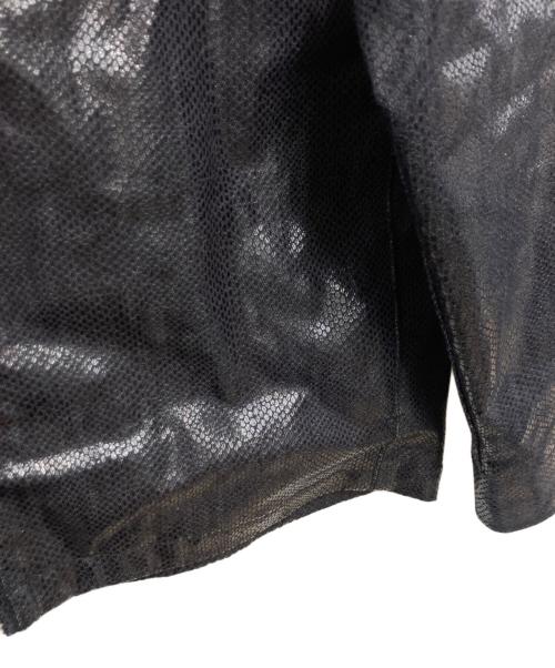 BlackEyePatch（ブラックアイパッチ）BlackEyePatch (ブラックアイパッチ) JEANS LOGO PYTHON COATED DENIM JACKET ブラック サイズ:Lの古着・服飾アイテム