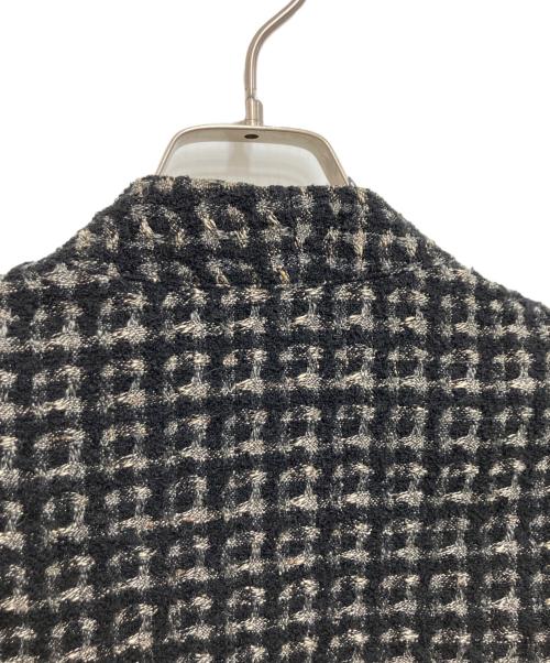 ISSEY MIYAKE MEN（イッセイミヤケメン）ISSEY MIYAKE MEN (イッセイミヤケメン) ノーカラーツイードジャケット ブラック サイズ:Mの古着・服飾アイテム