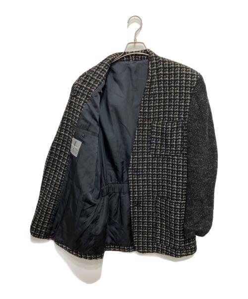 ISSEY MIYAKE MEN（イッセイミヤケメン）ISSEY MIYAKE MEN (イッセイミヤケメン) ノーカラーツイードジャケット ブラック サイズ:Mの古着・服飾アイテム
