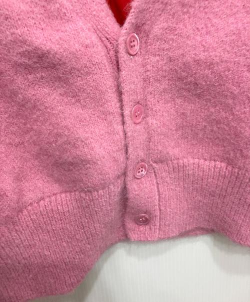 INSCRIRE（アンスクリア）INSCRIRE (アンスクリア) モヘアショートニットカーディガン ピンク サイズ:Mの古着・服飾アイテム