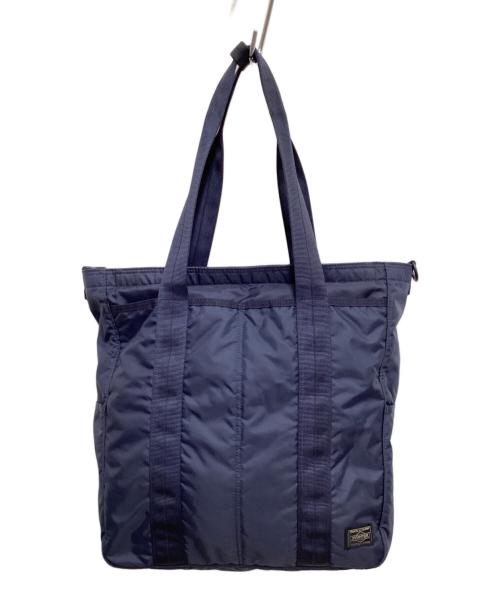PORTER（ポーター）PORTER (ポーター) FLASH 2WAYトートバッグ ネイビーの古着・服飾アイテム