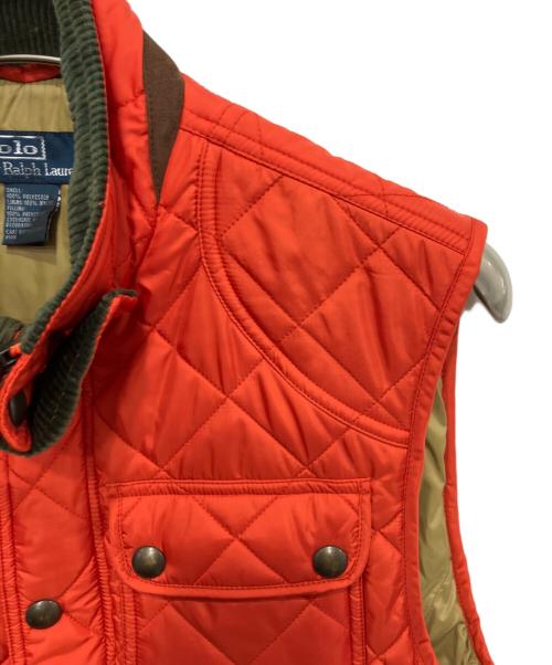 POLO RALPH LAUREN（ポロ・ラルフローレン）POLO RALPH LAUREN (ポロ・ラルフローレン) キルティングベスト オレンジ サイズ:Mの古着・服飾アイテム