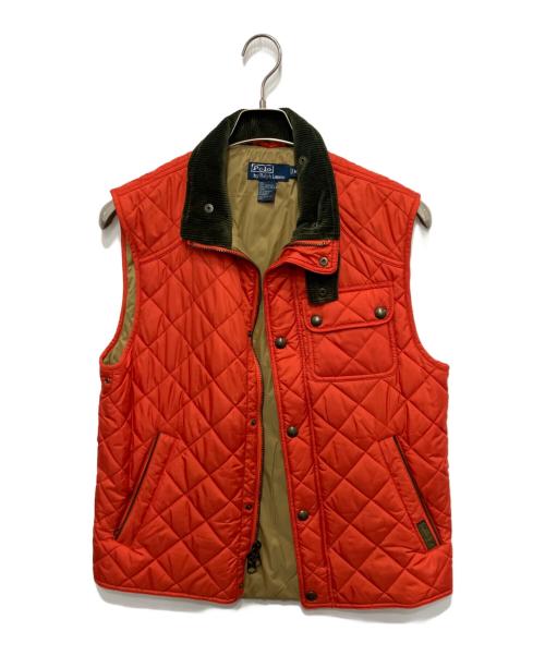 POLO RALPH LAUREN（ポロ・ラルフローレン）POLO RALPH LAUREN (ポロ・ラルフローレン) キルティングベスト オレンジ サイズ:Mの古着・服飾アイテム