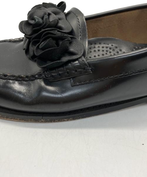 G.H.BASS（ジーエイチバス）G.H.BASS (ジーエイチバス) レザー フローラ ペニーローファー ブラック サイズ:US6の古着・服飾アイテム