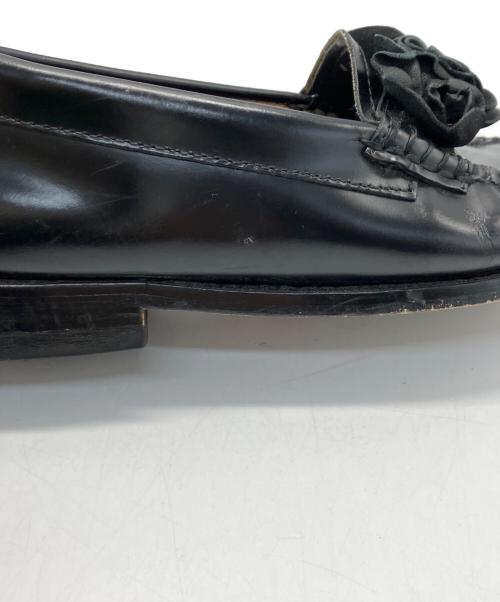 G.H.BASS（ジーエイチバス）G.H.BASS (ジーエイチバス) レザー フローラ ペニーローファー ブラック サイズ:US6の古着・服飾アイテム