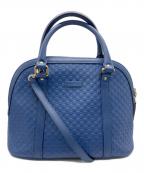 GUCCIグッチ）の古着「マイクログッチシマ ハンドバッグ」｜ブルー