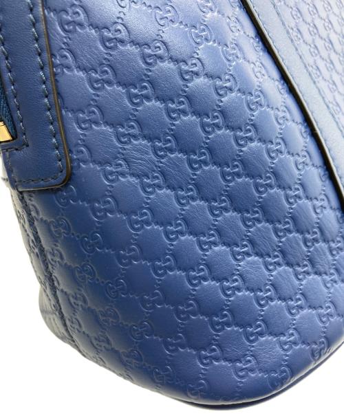 GUCCI（グッチ）GUCCI (グッチ) マイクログッチシマ ハンドバッグ ブルーの古着・服飾アイテム