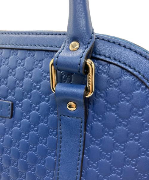 GUCCI（グッチ）GUCCI (グッチ) マイクログッチシマ ハンドバッグ ブルーの古着・服飾アイテム
