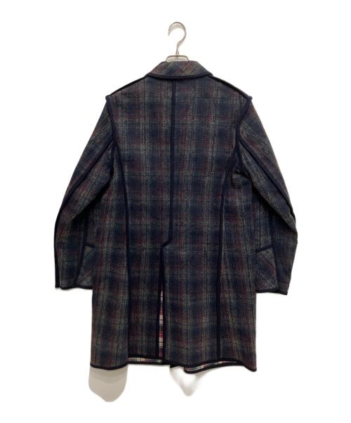 Y's PINK（ワイズ ピンク）Y's PINK (ワイズ ピンク) チェックフランネルコート ネイビー サイズ:2の古着・服飾アイテム