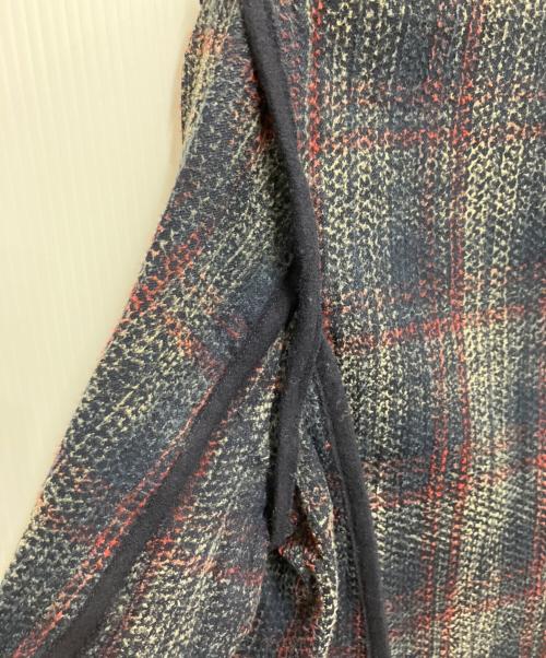Y's PINK（ワイズ ピンク）Y's PINK (ワイズ ピンク) チェックフランネルコート ネイビー サイズ:2の古着・服飾アイテム