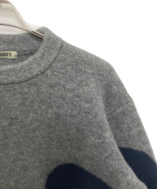 NKNIT（ンニット）NKNIT (ンニット) ハートパターンニット グレーの古着・服飾アイテム