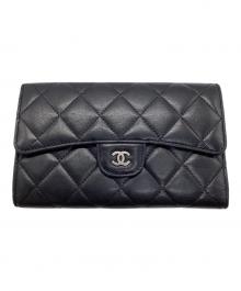 CHANEL（シャネル）の古着「マトラッセフラップウォレット」｜ブラック