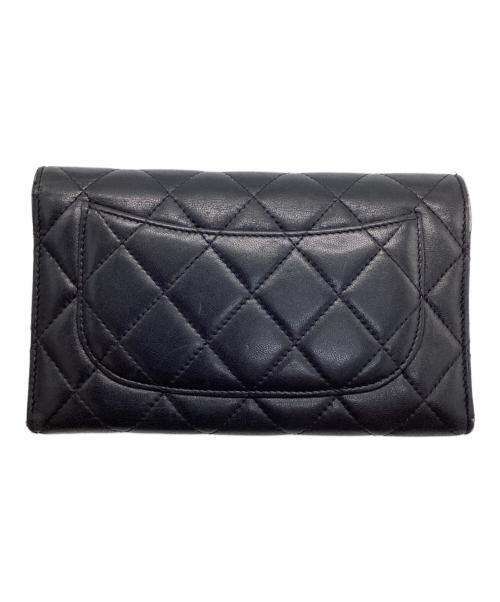 CHANEL（シャネル）CHANEL (シャネル) マトラッセフラップウォレット ブラックの古着・服飾アイテム