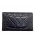 CHANEL (シャネル) マトラッセフラップウォレット ブラック：40000円