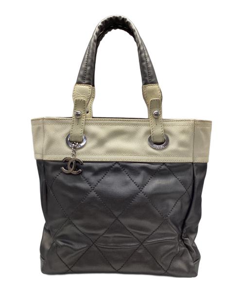 CHANEL（シャネル）CHANEL (シャネル) パリビアリッツPM トートバッグ シルバーの古着・服飾アイテム