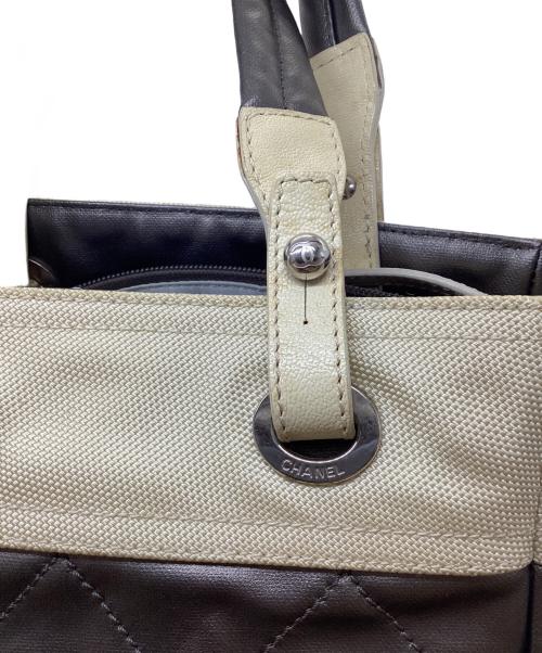 CHANEL（シャネル）CHANEL (シャネル) パリビアリッツPM トートバッグ シルバーの古着・服飾アイテム