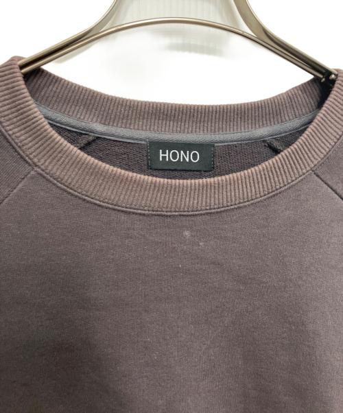HONO（ホノ）HONO (ホノ) シャーリングスウェットシャツチャコール ブラウン サイズ:freeの古着・服飾アイテム