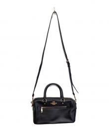 COACH（コーチ）の古着「サッチェルショルダーバッグ」｜ブラック