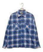 Needlesニードルズ）の古着「One-Up Shirt - Printed Flannel」｜ブルー×ブラック