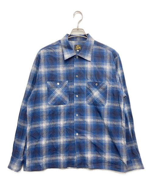 Needles（ニードルズ）Needles (ニードルズ) One-Up Shirt - Printed Flannel ブルー×ブラック サイズ:Sの古着・服飾アイテム