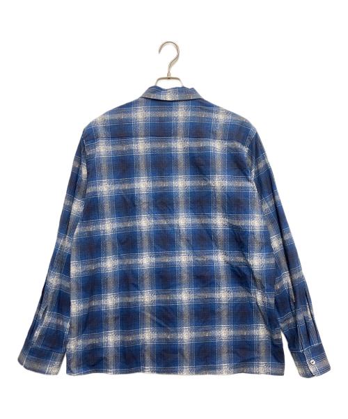 Needles（ニードルズ）Needles (ニードルズ) One-Up Shirt - Printed Flannel ブルー×ブラック サイズ:Sの古着・服飾アイテム