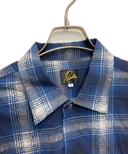 Needles（ニードルズ）Needles (ニードルズ) One-Up Shirt - Printed Flannel ブルー×ブラック サイズ:Sの古着・服飾アイテム