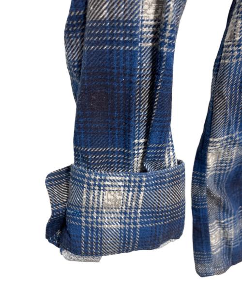 Needles（ニードルズ）Needles (ニードルズ) One-Up Shirt - Printed Flannel ブルー×ブラック サイズ:Sの古着・服飾アイテム