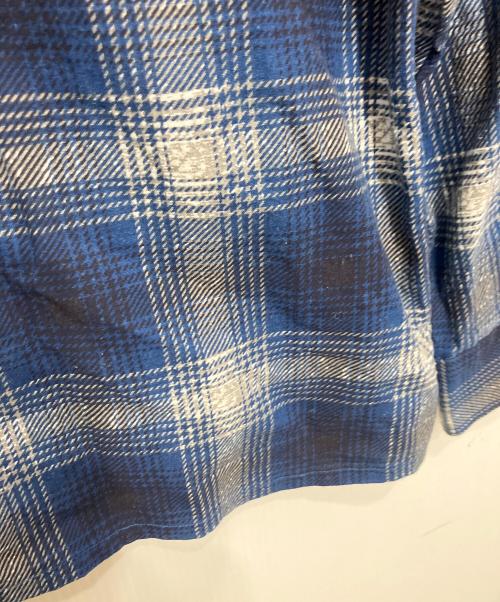 Needles（ニードルズ）Needles (ニードルズ) One-Up Shirt - Printed Flannel ブルー×ブラック サイズ:Sの古着・服飾アイテム