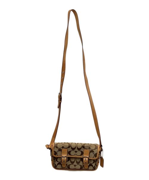 COACH（コーチ）COACH (コーチ) シグネチャーショルダーバッグ ベージュの古着・服飾アイテム