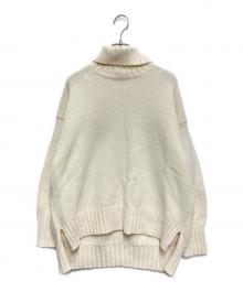 MACPHEE（マカフィー）の古着「ウールカシミヤ ハイネックプルオーバー」｜アイボリー