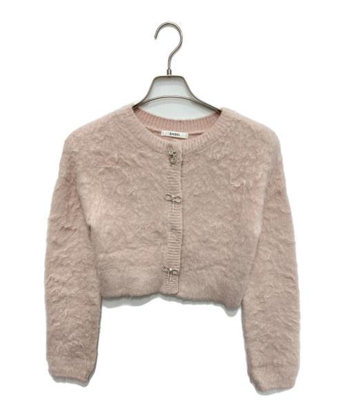Snidel（スナイデル）Snidel (スナイデル) ビジューリボンカーディガン ピンク サイズ:FREEの古着・服飾アイテム