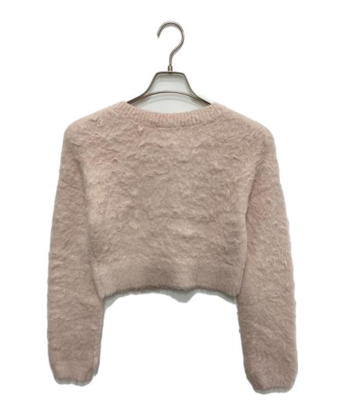 Snidel（スナイデル）Snidel (スナイデル) ビジューリボンカーディガン ピンク サイズ:FREEの古着・服飾アイテム
