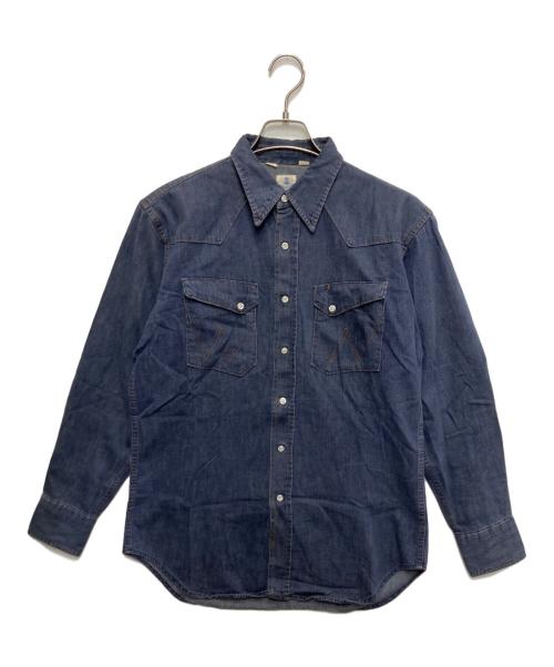 Wrangler（ラングラー）Wrangler (ラングラー) 復刻27MWウエスタンシャツ インディゴ サイズ:Mの古着・服飾アイテム
