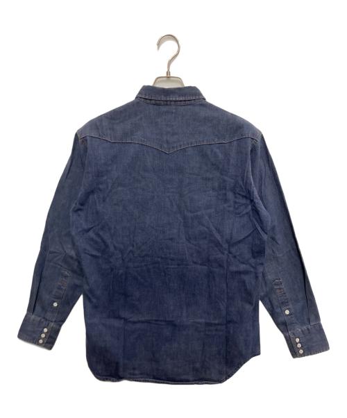 Wrangler（ラングラー）Wrangler (ラングラー) 復刻27MWウエスタンシャツ インディゴ サイズ:Mの古着・服飾アイテム