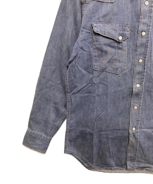 Wrangler（ラングラー）Wrangler (ラングラー) 復刻27MWウエスタンシャツ インディゴ サイズ:Mの古着・服飾アイテム